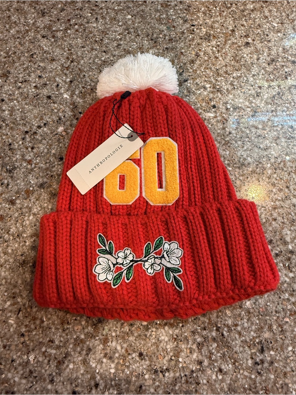 Anthropologie Wild Collective Game Day Floral Beanie - Picture 4 of 6